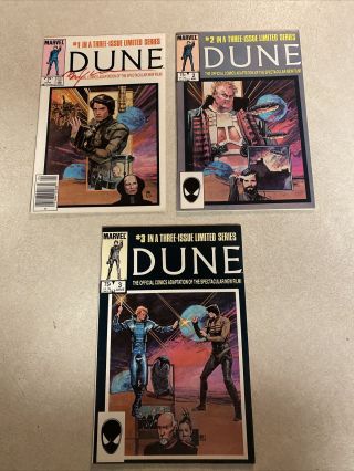 Dune 1,  1985,  Marvel Comics Limited Series 1 2 3 Complete Set Signed Sinkiewicz