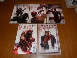 Carnage U.  S.  A.  1 - 5 (complete Series In) Clayton Crain & Zeb Wells Wow