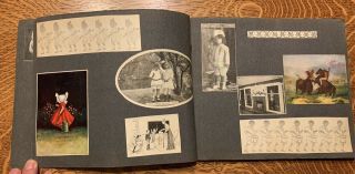 Vintage Early 1900 ' s Sweet Valentine Scrap Book w/ Pictures,  Cards,  Poem Drawing 3