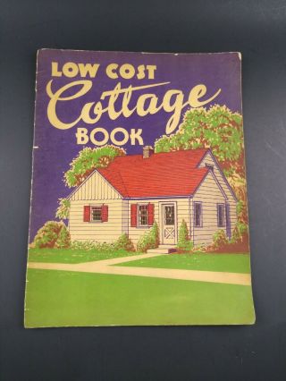 Low Cost Cottage Book Home Floor Plan Booklet Brochure Vintage 1940