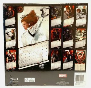 Marvel BLACK WIDOW Scarlett Johannson 12x12 2021 Calendar 16 Month Art Rare 2