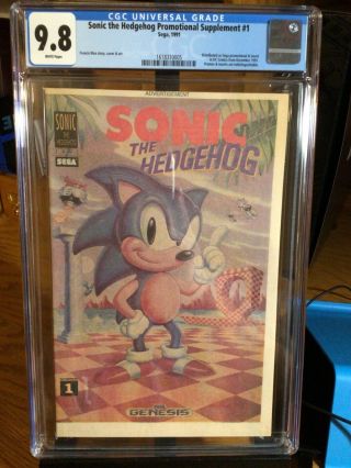 Sonic The Hedgehog 1 Cgc 9.  8