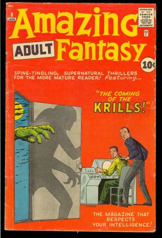 Adult Fantasy 8 Steve Ditko Cover Art Marvel Comic 1962 Gd - Vg