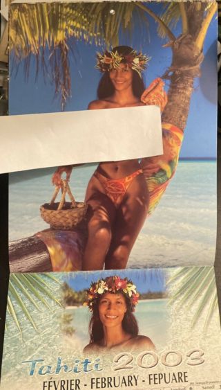 2003 Exotic ISLAND GIRLS CALENDAR Sexy Ladies Tahiti Filles des Mers du Sud 3