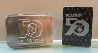 Playboy 50 Years Anniversary Playing Cards Deck In Tin Box