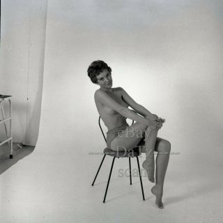 1960s Negative - Sexy Nude Brunette Pinup Girl Dixie Hardaker - Cheesecake T439928