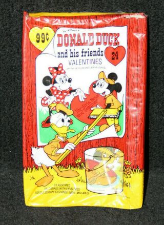 Vintage 24 Walt Disney Donald Duck & His Friends Valentine Cards