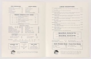 Pete Smith ' s Watts - Bar Dam Resort Tennessee TN Vintage 1940 - 60 ' s Restaurant Menu 2
