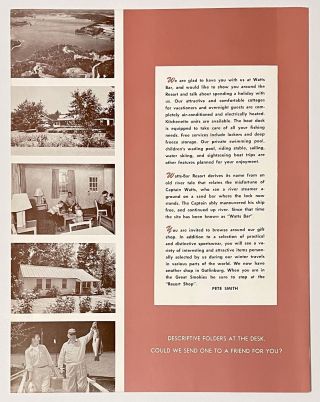 Pete Smith ' s Watts - Bar Dam Resort Tennessee TN Vintage 1940 - 60 ' s Restaurant Menu 3