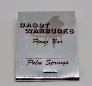 Daddy Warbucks Gay Piano Bar Disco Palm Springs Cathedral City Matchbook