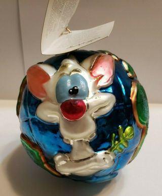 Christopher Radko Retired Pinky and The Brain Glass Ball Ornament Warner Bros 2