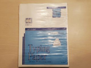 Vintage Top Flight Typing Paper Old Stock 200 Sheets 8 1/2 X 11