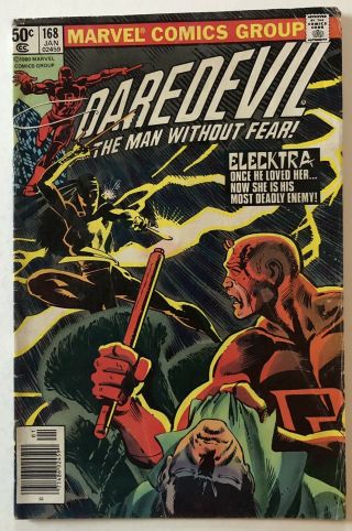 Daredevil 168 Newsstand (1st Appearance Of Elektra) Marvel 1981