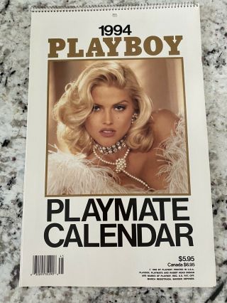 1994 Playboy Playmate Calendar Anna Nicole Smith 8.  25 " By 13 " Usa
