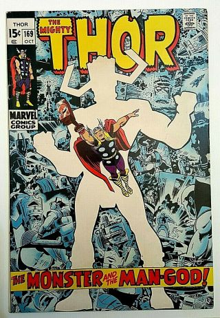 (fn) The Mighty Thor 169 (1969) Black Winter Origin Galactus Key Silver Age
