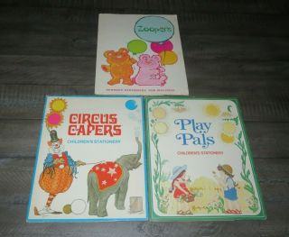 Vintage Current Stationery For Children Zoopers Circus Capers Play Pals