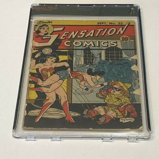 Dc Golden Age Sensation Comics 33 1944 Early Wonder Woman