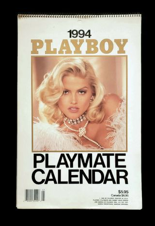 1994 Playboy Playmate Calendar Anna Nicole Smith 8.  25 " By 13 " Printed In Usa