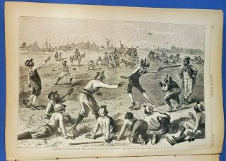 Baseball At Blackville,  Nast Columbia Centerfold,  Harpers Weekly July 27,  1878