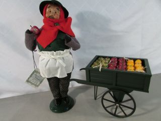 Byers Choice The Carolers Cries Of London Fruit Vendor W/ Cart