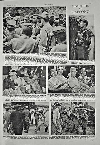 Kaesong,  North Korea - Truce Talks - Koreans At Communist Parade 1951 Newspaper