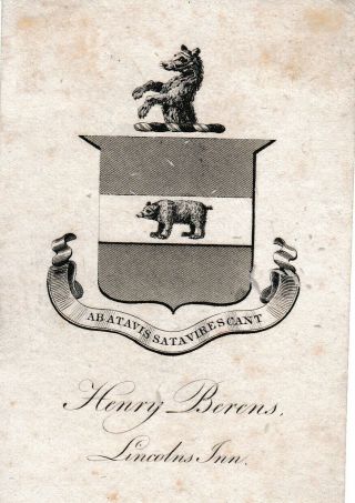 7m.  In For A Penny,  In For A Pound: Baron: Henry Berens (lincolns Inn)