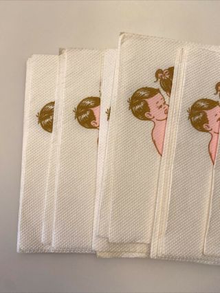 Vintage Paper Napkins What ' s Yours ? 40 Napkins Baby Boy Girl Diapers Puppy 3
