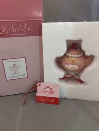 Dept.  56 Patience Brewster Krinkles Mini Valentine Ornament - Teapot