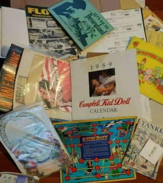Huge 9 Lb Box Mixed Vintage Paper - Letters - Checks - Postcards - Photos Collage/art