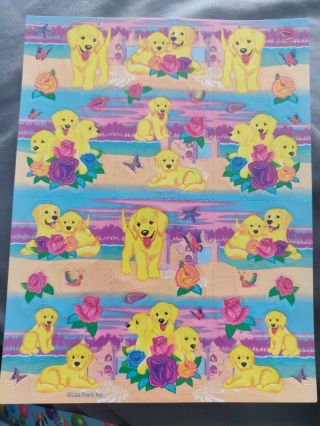 Vintage Lisa Frank Stickers Scentsations Casey & Caymus/roses Full Sheet