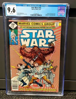 Star Wars 14 Cgc 9.  6 1978 Newsstand Marvel White Pages Luke Chewbacca