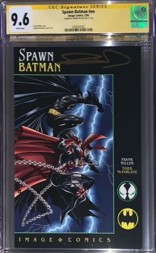 Spawn Batman Cgc Ss 9.  6 Signed By Frank Miller (1994)
