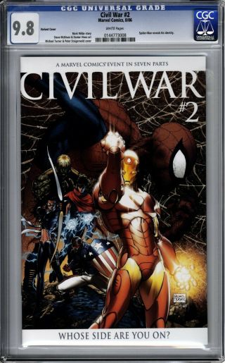 Civil War 2 Michael Turner Variant Cgc 9.  8 Spider - Man Peter Parker Identity