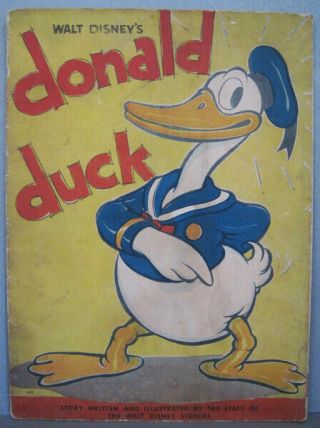 1935 Donald Duck Linen Book 1st Book Whitman Publishing Co.  978