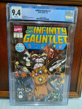 Marvel 1991 Infinity Gauntlet 1 Cgc 9.  4 And Nm 2 3 4 5 6 Full Set