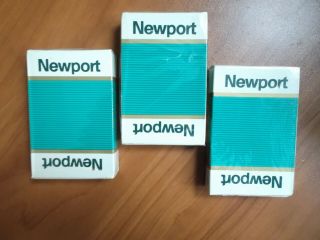 (3) Vintage Newport Cigarette Advertising Poker Playing Cards.  (3)