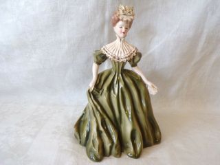 Vintage Florence Ceramics Figurine Nita Lady In Green Dress