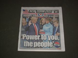 2017 January 21 York Post Newspaper - Donald Trump - Inaugurated