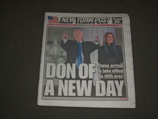 2017 January 20 York Post Newspaper - Donald Trump - Inaguration Day