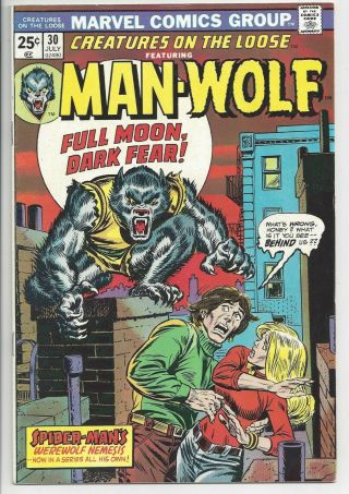 Creatures On The Loose 30 Vf - (8.  0) 1974 Man - Wolf,  1st Appearance Simon Stroud