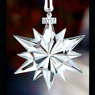 Swarovski Crystal Snowflake Christmas Ornament 2017 Large Star Annual Retired