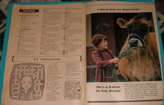 1972 Detroit Press Tv Guide Julie Andrews Kami Cotler Waltons Liza Minnelli