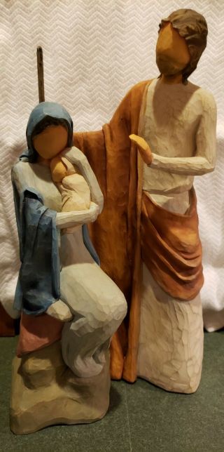 Willow Tree The Christmas Story Mary,  Joseph & Baby Jesus Sculptures