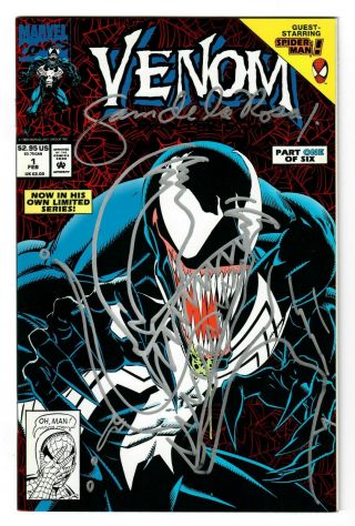 Venom Lethal Protector (1993) 1 1st Print Signed & Remarked Sam De La Rosa Nm -