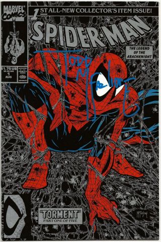 Spider - Man 1 - Marvel Comics - Signed Todd Mcfarlane - Silver - 1990 - Uncirculated