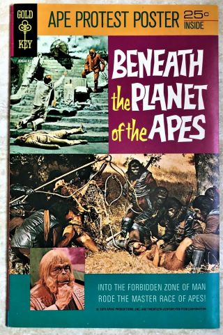 Beneath The Planet Of The Apes.  Gold Key,  1971.  With Poster.