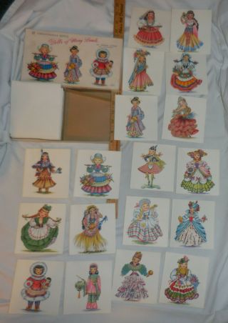 Vintage Dolls Of Many Lands 18 Correspondence Notes With Box
