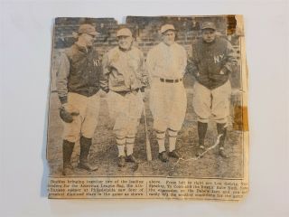 Babe Ruth Ty Cobb Lou Gehrig Tris Speaker 1927 Baseball Picture
