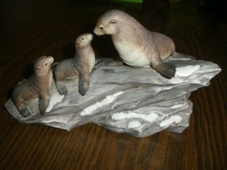 Lenox Wildlife Of The Seven Continents Fur Seals Antarctica Porcelain Figurine
