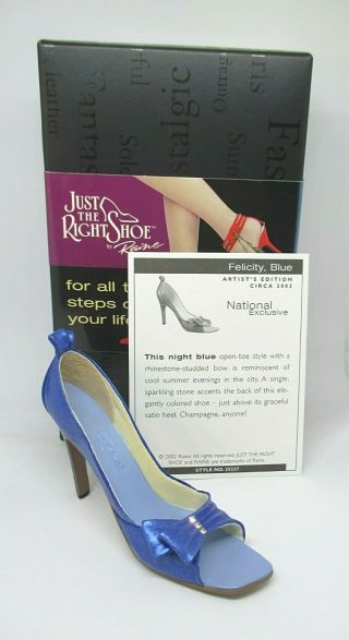Just The Right Shoe Felicity Blue 2002 By Raine Willitts Designs W/box